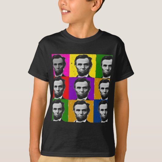 Abraham Lincoln Art Gifts—unieke 9 foto's T-shirt (Voorkant)