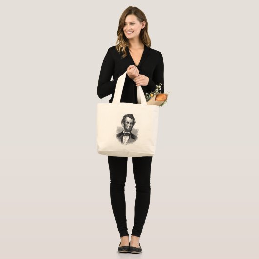 Abraham Lincoln Bag Grote Tote Bag (Voorkant (model))