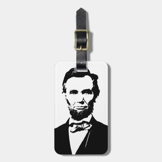 Abraham Lincoln Bagagelabel (Voorkant verticaal)