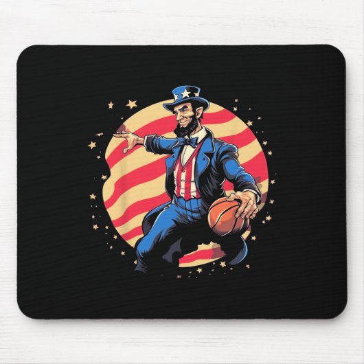 Abraham Lincoln Basketbal Fans en spelers Muismat (Voorkant)