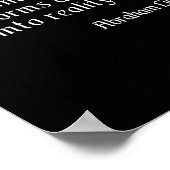 Abraham Lincoln beroemd en wijs engagement citaat  Poster (Hoek)