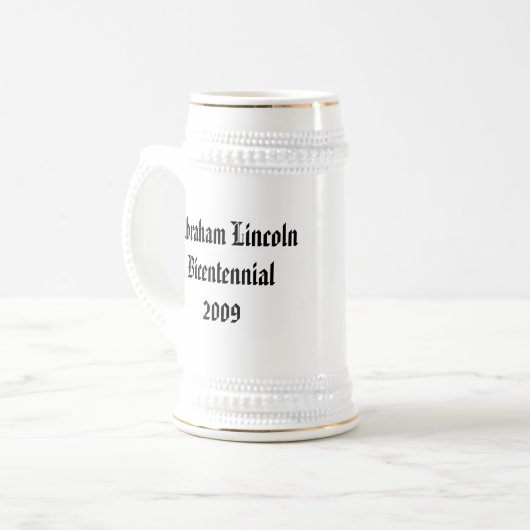 Abraham Lincoln Bicentennial Herdenking Bierpul (Voorkant links)