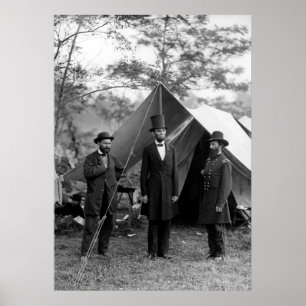 ABRAHAM LINCOLN bij ANTIETAM BATTLEFIELD 1862 Poster