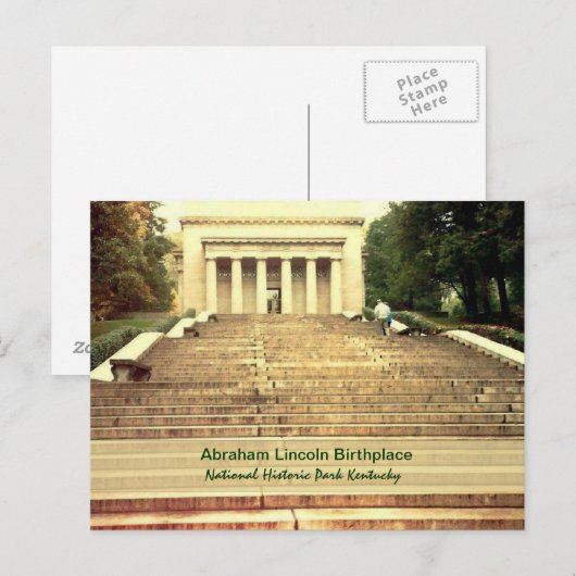 Abraham Lincoln Birthplace Briefkaart (Voorkant / Achterkant)