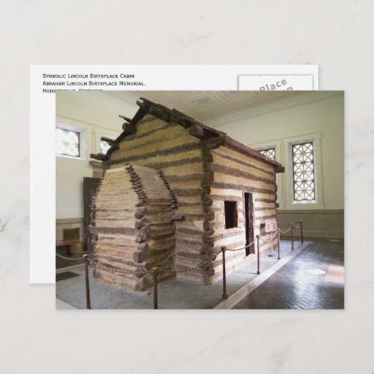 Abraham Lincoln BIrthplace Cabin Replica Briefkaart (Voorkant / Achterkant)