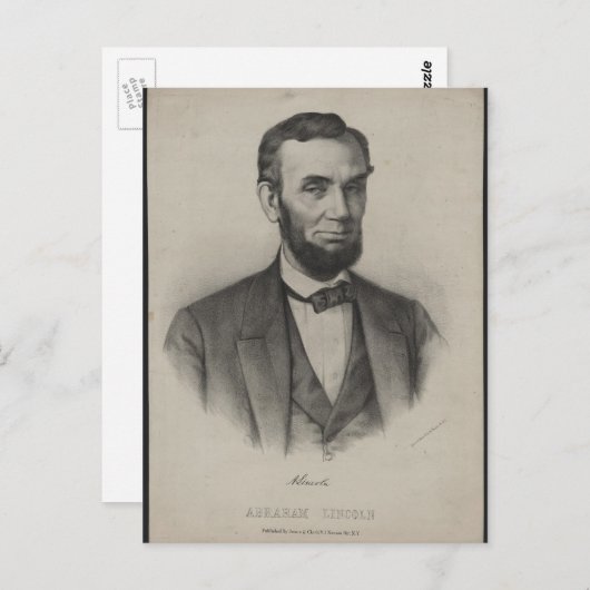 Abraham Lincoln Briefkaart (Voorkant / Achterkant)