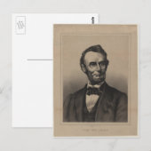 Abraham Lincoln Briefkaart (Voorkant / Achterkant)
