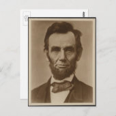 Abraham Lincoln Briefkaart (Voorkant / Achterkant)