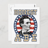 Abraham Lincoln Briefkaart (Voorkant / Achterkant)