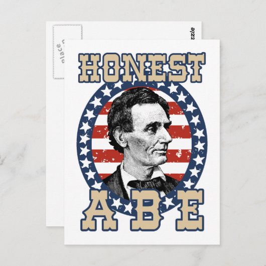 Abraham Lincoln Briefkaart (Voorkant / Achterkant)