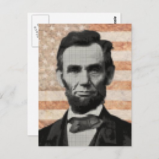 Abraham Lincoln Briefkaart (Voorkant / Achterkant)