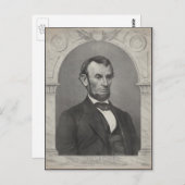 Abraham Lincoln Briefkaart (Voorkant / Achterkant)