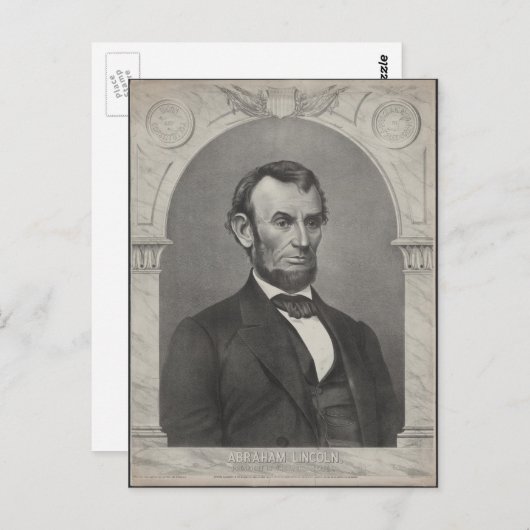 Abraham Lincoln Briefkaart (Voorkant / Achterkant)