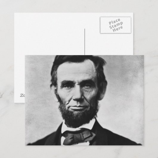 Abraham Lincoln Briefkaart (Voorkant / Achterkant)