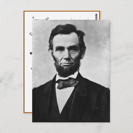 Abraham Lincoln Briefkaart (Voorkant / Achterkant)