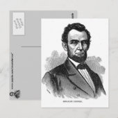 Abraham Lincoln Briefkaart (Voorkant / Achterkant)
