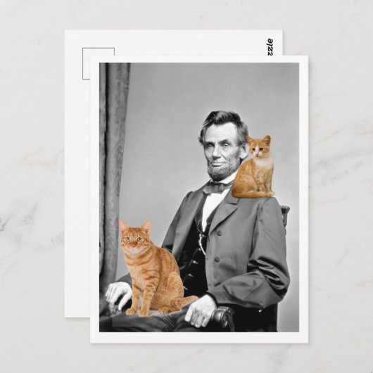 Abraham Lincoln Briefkaart (Voorkant / Achterkant)