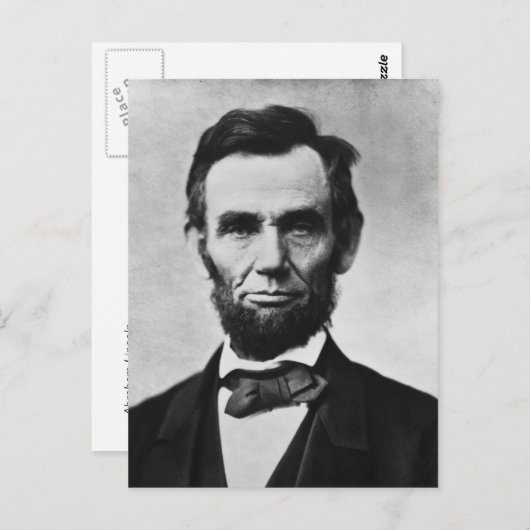 Abraham Lincoln Briefkaart (Voorkant / Achterkant)