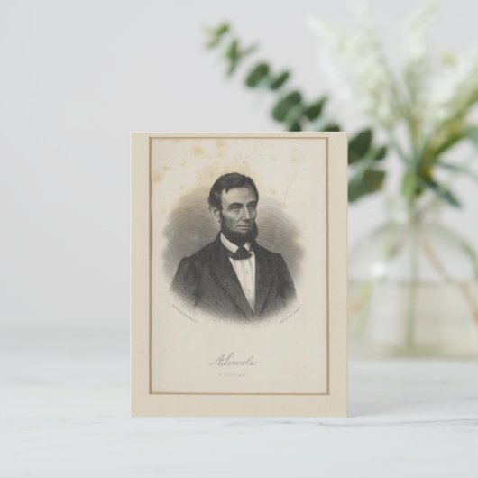 Abraham Lincoln Briefkaart (Staand voorkant)