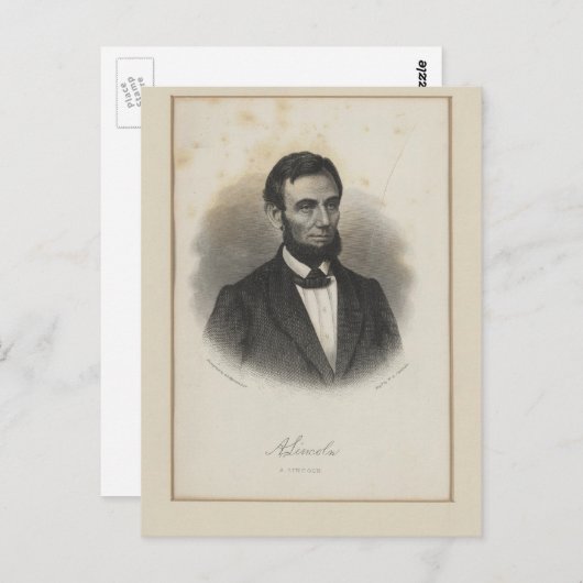 Abraham Lincoln Briefkaart (Voorkant / Achterkant)