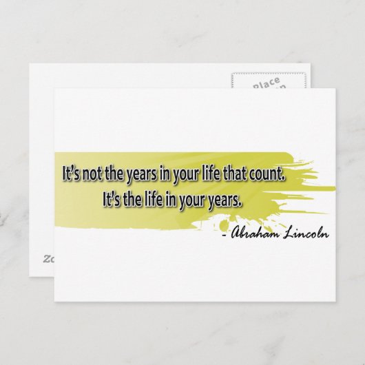 Abraham Lincoln Briefkaart (Voorkant / Achterkant)