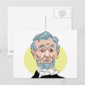 Abraham Lincoln Briefkaart (Voorkant / Achterkant)