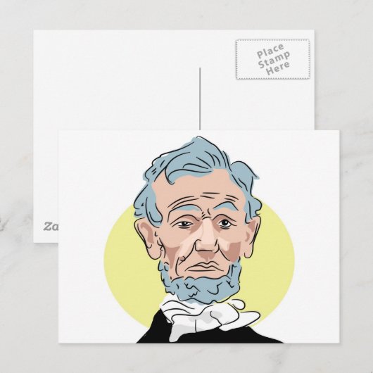 Abraham Lincoln Briefkaart (Voorkant / Achterkant)