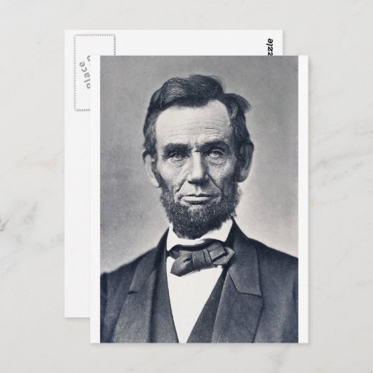 Abraham Lincoln Briefkaart (Voorkant / Achterkant)