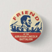 Abraham Lincoln Brigade Emblem Badge Ronde Button 3,2 Cm (Voorkant)