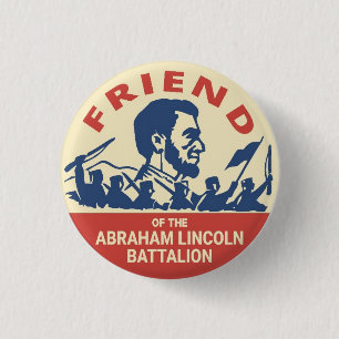 Abraham Lincoln Brigade Emblem Badge Ronde Button 3,2 Cm