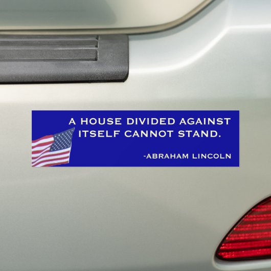 Abraham Lincoln Bumpersticker (Op auto)