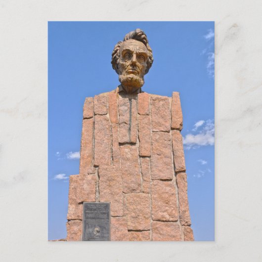 Abraham Lincoln Bust, Wyoming Briefkaart (Voorkant)
