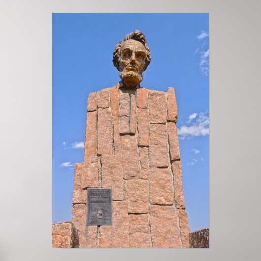 Abraham Lincoln Buste, Wyoming Poster (Voorkant)