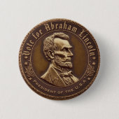 Abraham Lincoln Campaign Button (Voorkant)