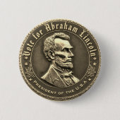 Abraham Lincoln Campaign Button (Voorkant)