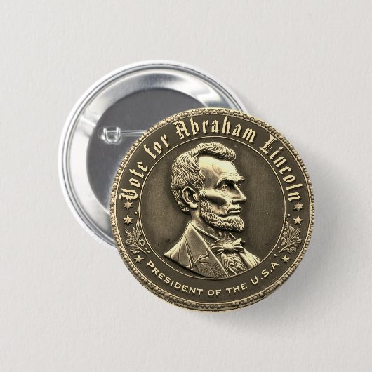 Abraham Lincoln Campaign Button (Voorkant /achterkant)