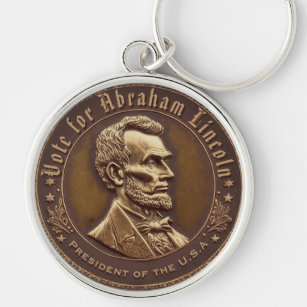 Abraham Lincoln Campaign Button Sleutelhanger