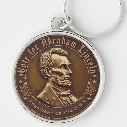 Abraham Lincoln Campaign Button Sleutelhanger (Voorkant)