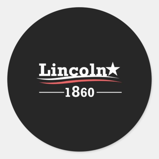 Abraham Lincoln Campaign President Abe Ronde Sticker (Voorkant)
