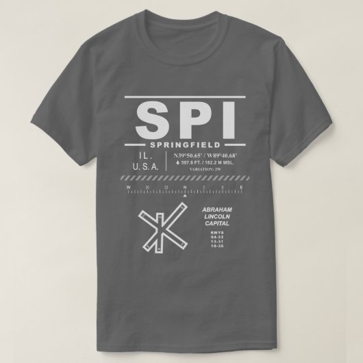 Abraham Lincoln Capital Airport SPI T-Shirt (Design voorkant)