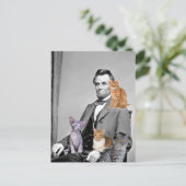 ABRAHAM LINCOLN CAT LOVER BRIEFKAARTEN (Staand voorkant)