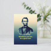Abraham Lincoln citaat Briefkaart (Staand voorkant)