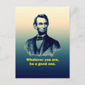 Abraham Lincoln citaat Briefkaart (Voorkant)