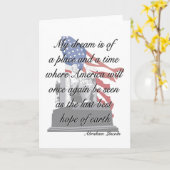 Abraham Lincoln citaat kaart (Gele Bloem)