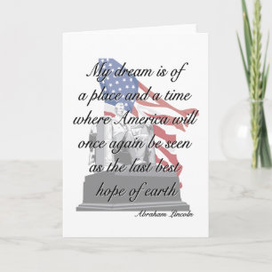 Abraham Lincoln citaat kaart