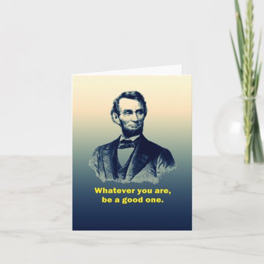 Abraham Lincoln citaat Kaart (Voorkant)