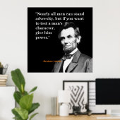 Abraham Lincoln Citaat op Karakter Poster (Thuiskantoor)