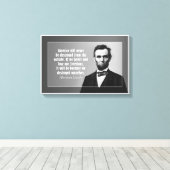 Abraham Lincoln citaat over Amerika Canvas Afdruk (Insitu (Houten vloer))