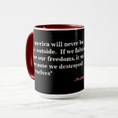 Abraham Lincoln citaat over de vernietiging van Am Mok (Voorkant links)