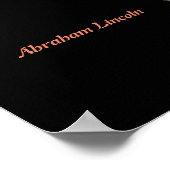 Abraham Lincoln citaat over de vernietiging van Am Poster (Hoek)